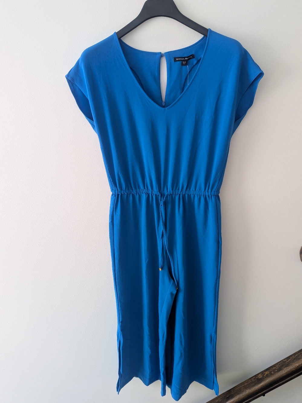 Boston Proper Beyond Travel Crop Jumpsuit Size Medium Comfort Vacation Resort
